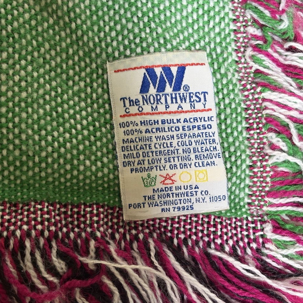 Vtg Y2K Northwest Company Wild Vines Superbowl 2000 Blanket/Throw 48x41 Acrylic - Picture 4 of 5